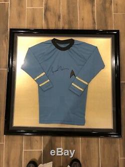 Star Trek Leonard Nimoy Hand Signed Jersey- Professionaly Framed- JSA COA