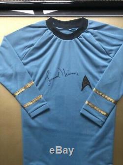 Star Trek Leonard Nimoy Hand Signed Jersey- Professionaly Framed- JSA COA