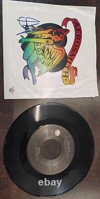 Steven Tyler Hand Signed Aerosmith 45 Record Angel 100% Authentic P. A. A. S. Coa