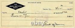 Supreme Court Chief Justice Fred Vinson Hand Signed Check JG Autographs COA