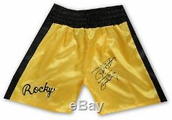 Sylvester Stallone Hand Signed Autographed Yellow Boxing Shorts Rocky OA