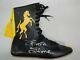 Sylvester Stallone Hand Signed Boot Autographed Black/yellow Boxing Shoe Oa Coa