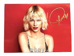 TAYLOR SWIFT Hand Signed 7x5 inch Photo GOLD INK Autograph withCOA