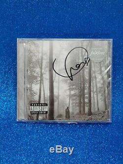 TAYLOR SWIFT folklore SIGNED AUTOGRAPHED CD Brand New Sealed IN HAND Authentic