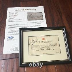 THOMAS EDISON JSA LOA Hand Signed Autograph Red Cross WWI Fund Card