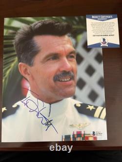 TOM SKERRITT HAND SIGNED AUTOGRAPHED 8x10 PHOTO TOP GUN RARE BECKETT BAS COA