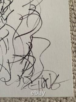 TOMMY CHONG HAND SIGNED ORIGINAL 11x14 DRAWING ON CANVAS SELF PORTRAIT JSA