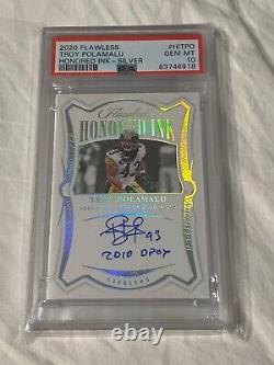 TROY POLAMALU PSA 10 4/10 SIGNED Auto 2010 DPOY Inscribed Pittsburgh STEELERS