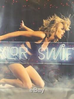 Taylor Swift 1989 Live Neon Lithograph Framed & Hand Signed Autographed 22x22