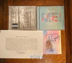 Taylor Swift Autographed Hand Signed Lover and Folklore CD Albums COA