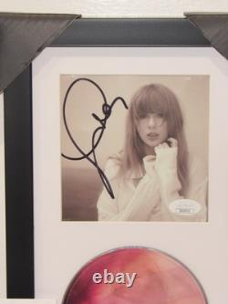 Taylor Swift Hand Signed CD TTPD Insert & Speak Now TV Framed Gorgeous Long Sig