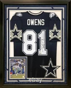 Terrell Owens Autographed Hand Signed Custom Framed Dallas Cowboys Jersey COA