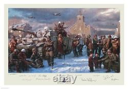 The Band of Brothers at Foy art autographed by Dick Winters' paratroopers