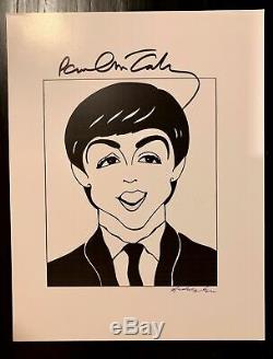 The Beatles / Paul Mccartney / Genuine Hand-signed / Original Kaplan Caricature