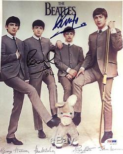 The Beatles / Paul Mccartney & Ringo Starr / Genuine Hand-signed Photo / Psa