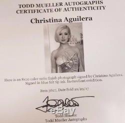 The Voice Christina Aguilera Hand Signed 8x10 Color Photo Mueller COA