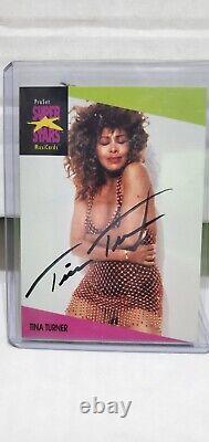 Tina Turner Autographed Hand Signed Superstars Card