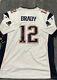 Tom Brady Hand Signed Autographed Nfl White Nike Patriots Jersey With Coa