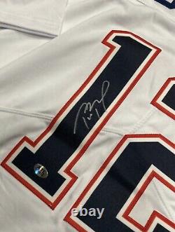 Tom Brady Hand Signed Autographed NFL White Nike Patriots Jersey With COA