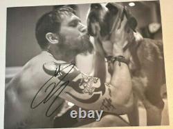 Tom Hardy Actor with Dog Hand Signed Autographed 8x10 Photo withhologram COA! RARE