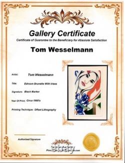 Tom Wesselmann Large 16x20 Inch offset lithograph Hand Signed with certificate