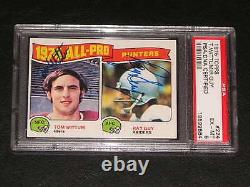 Tom Wittum / Ray Guy 1975 Topps #224 Autographed Raiders 49ers Card Auto PSA/DNA