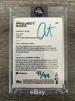 Topps Project 2020 MIKE TROUT /99 Andrew Thiele Artist Signed/Auto IN HAND