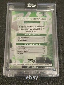 Topps The Greatest Goalscorer of All-Time Cristiano Ronaldo Auto 2/5 in hand