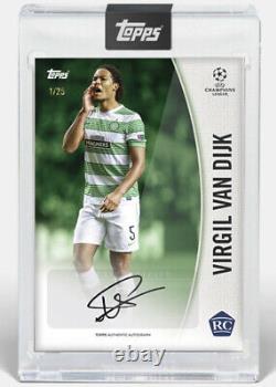 Topps The Lost Rookie Cards Virgil Van Dijk 18/25 Auto Card In My Hand