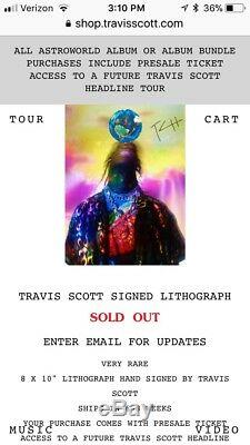 Travis Scott rapper signed photo autographed 8x11 SOLD OUT VERY RARE IN HAND