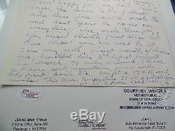 Ty Cobb auto JSA LOA James Spence full page hand written autographed signed