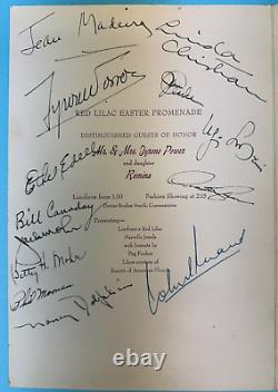 Tyrone Power Hand Signed Autograph + 12 other Autographs on Savoy Plaza Menu