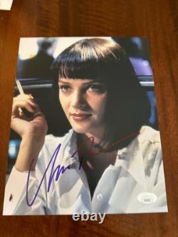 Uma Thurman Hand Signed Sexy Autographed 10x8 Pulp Fiction Etc. Rare JSA COA
