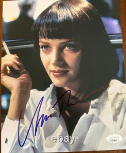 Uma Thurman Hand Signed Sexy Autographed 10x8 Pulp Fiction Etc. Rare JSA COA