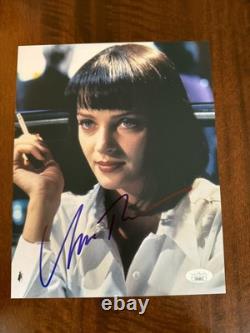 Uma Thurman Hand Signed Sexy Autographed 10x8 Pulp Fiction Etc. Rare JSA COA