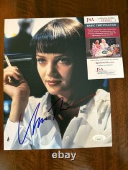 Uma Thurman Hand Signed Sexy Autographed 10x8 Pulp Fiction Etc. Rare JSA COA