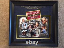 V. RARE Only Fools & Horses HAND SIGNED AUTOGRAPHS x8 FRAMED AS NEWithNR MINT