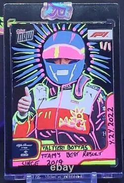 VALTERRI BOTTAS 2022 Topps Now 016 Formula 1 F1 UV Embellished Bobzilla Auto 1/1