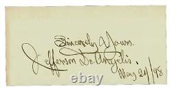 Vaudeville Legend Jefferson De Angelis Hand Signed 2.5X4.75 Card JG Autographs