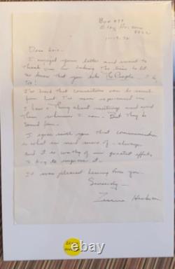 Very Rare 1972 Sci-fi Author Zenna Henderson Hand Wriiten & Signed Note to Fan