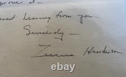 Very Rare 1972 Sci-fi Author Zenna Henderson Hand Wriiten & Signed Note to Fan