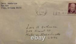 Very Rare 1972 Sci-fi Author Zenna Henderson Hand Wriiten & Signed Note to Fan