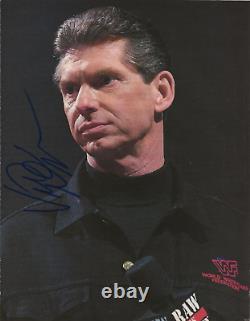 Vince McMahon REAL hand SIGNED Pinup Photo JSA LOA Autographed WWF WWE Owner