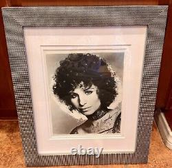 Vintage Barbara Streisand Hand Signed 8x10 Autograph Photo Framed Rare