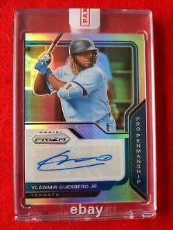 Vladimir Guerrero Jr. 2021 Silver Prizm Pro Penmanship Auto IN HAND Autograph