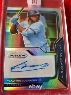 Vladimir Guerrero Jr. 2021 Silver Prizm Pro Penmanship Auto IN HAND Autograph