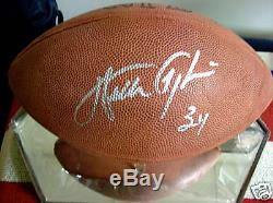 WALTER PAYTON. AUTOGRAPHED OFFICIAL NFL FOOTBALL. MIRRORED CASE. With STEINER COA