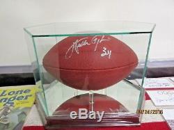 WALTER PAYTON. AUTOGRAPHED OFFICIAL NFL FOOTBALL. MIRRORED CASE. With STEINER COA