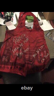 WWE RYBACK RING WORN HAND SIGNED AUTOGRAPHED SINGLET Vs CM Punk 2012 AND COA 1