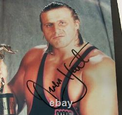 WWF WWE Owen Hart Hand Signed Autograph Color 8 x 10 Photo with C. O. A